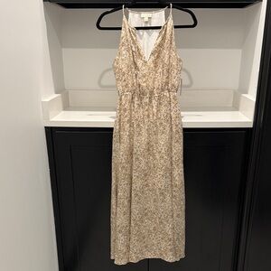 NWT Maison Jules dress w/ snakeskin print, v-neck, and spaghetti straps. Size S